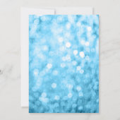 Invitation Quinceanera Winter Wonderland Blue Sparkle (Dos)