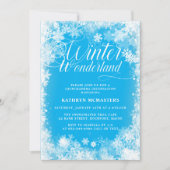 Invitation Quinceanera Winter Wonderland Snowflake (Devant)