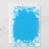 Invitation Quinceanera Winter Wonderland Snowflake (Dos)