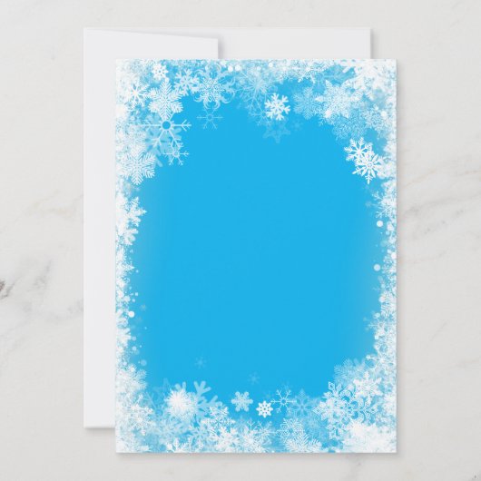Invitation Quinceanera Winter Wonderland Snowflake (Dos)