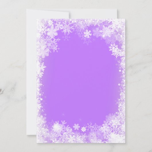 Invitation Quinceanera Winter Wonderland Snowflake (Dos)