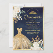 Invitation Quincée d'or de la Marine Florale de l'ivoire étin (Devant)