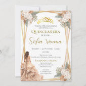 Invitation Quincenera en espagnol Boho (Devant)