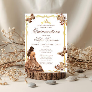 Invitation Quincenera en espagnol Boho