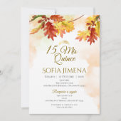 Invitation Quincenera en espagnol Boho (Devant)