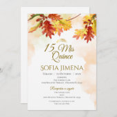 Invitation Quincenera en espagnol Boho (Devant / Derrière)