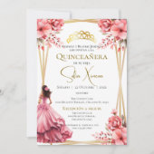 Invitation Quincenera en espagnol Boho (Devant)