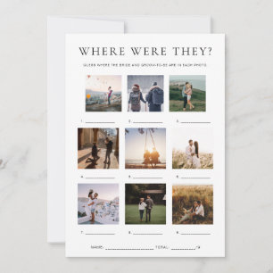 Invitation Quinn Où étaient-ils jeu de photo de vacances