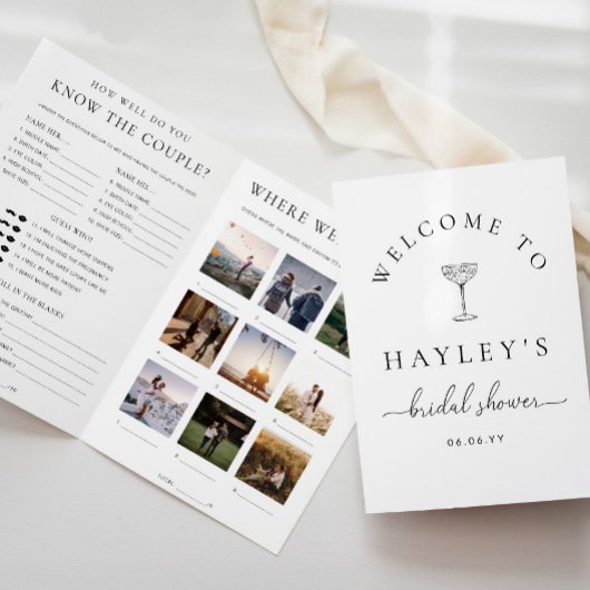 Invitation Quinn Script Bridal Shower Game Booklet