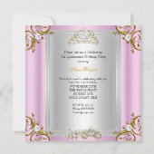 Invitation Quinze Ans Anniversaire Fée Rose (Dos)