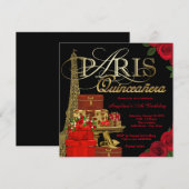 Invitation Quinze ans de Paris rouge (Devant / Derrière)