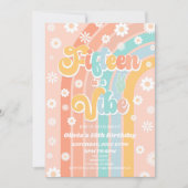 Invitation Quinze Est Une Vibe Daisy 15ème Fête Anniversaire (Devant)