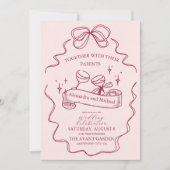 Invitation Quirky Bow Mariage manuscrit (Devant)