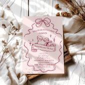 Invitation Quirky Bow Mariage manuscrit