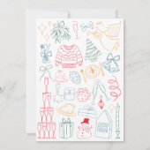 Invitation Quirky Colorful Christmas Cocktail Party Doodle (Dos)