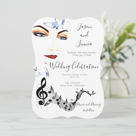 Invitation Quirky Funky Boho Creative (Debout devant)