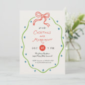 Invitation Quirky Handdrawn Doodles Festive Cocktail Party (Debout devant)