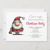 Invitation Quirky Minimalist Santa Holiday Celebration Card (Devant)