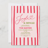 Invitation Quirky Stripes Modern Christmas Party  (Devant)