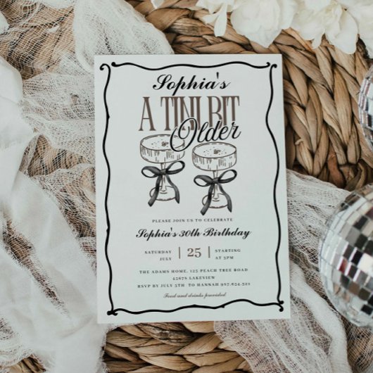 Invitation Quirky Tini Bit Ancien Espresso Martini Anniversai