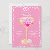 Invitation Quirky Whimsical Adult Cocktail Anniversaire (Devant)