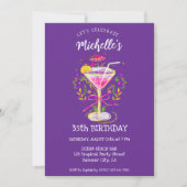 Invitation Quirky Whimsical Adult Cocktail Anniversaire (Devant)