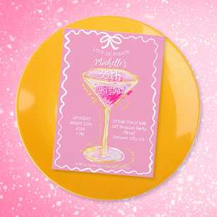Invitation Quirky Whimsical Adult Cocktail Anniversaire