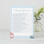 Invitation Quiz de comptines pour Baby Shower d'hiver (Debout devant)