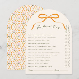 Invitation Quiz des parents Fleurs sauvages délicates Ruban o