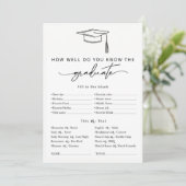 Invitation Quiz du Jeu de Graduation Personnalisé (Debout devant)