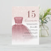 Invitation Quniceanera 15e anniversaire fête Parties scintill (Debout devant)