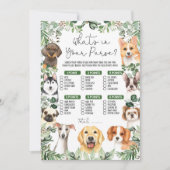 Invitation Quoi dans votre sac à main Chien Chien Baby shower (Devant)