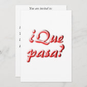 Invitation Quoi de neuf (Devant / Derrière)