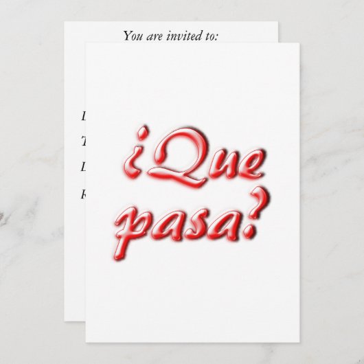 Invitation Quoi de neuf (Devant / Derrière)