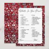 Invitation Quoi de neuf dans votre sac Fête des mariées victo (Devant / Derrière)