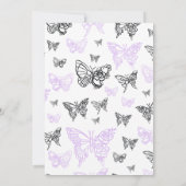 Invitation Qu'y a-t-il dans la Fête des mariées papillon de v (Dos)