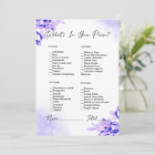 Invitation Qu'y a-t-il dans votre Fête des mariées de fleurs  (Debout devant)