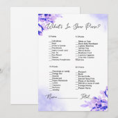 Invitation Qu'y a-t-il dans votre Fête des mariées de fleurs  (Devant / Derrière)