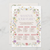 Invitation Qu'y a-t-il dans votre Fête des mariées de poche (Devant / Derrière)