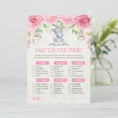 Invitation Qu'y a-t-il dans votre jeu Baby shower Eléphant Pu (Debout devant)