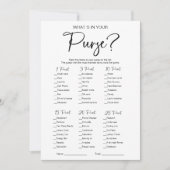 Invitation Qu'y a-t-il dans votre jeu de Fête des mariées à s (Devant)