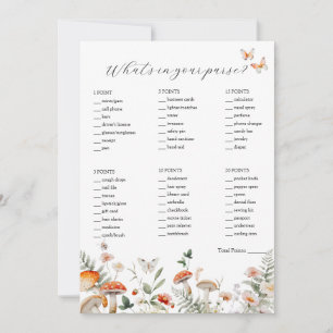 Invitation Qu'y a-t-il dans votre sac à main