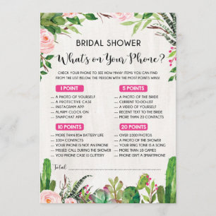 Invitation Qu'y a-t-il sur votre jeu de Fête de l'mariée Fies