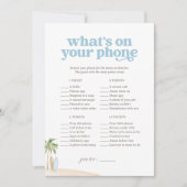 Invitation Qu'y a-t-il sur votre téléphone Baby Beach Douche  (Devant)