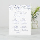 Invitation Qu'y a-t-il sur votre téléphone Jeu de Fêtes des m (Debout devant)