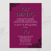 Invitation R.I.P. Thirties, Gothic 40th Birthday  (Devant)