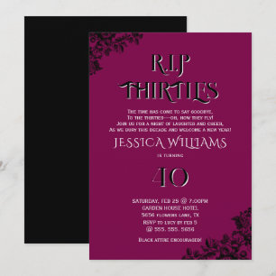 Invitation R.I.P. Trente ans, 40e anniversaire gothique