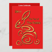 Invitation Rabat du Nouvel An chinois (Devant / Derrière)