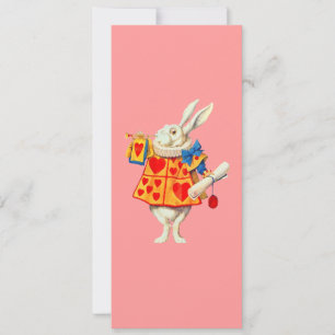 Invitation Rabbit Alice Wonderland ~ Changement de couleur d'