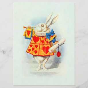 Invitation Rabbit Alice Wonderland PAPIER/TAILLE/FORME OPTION